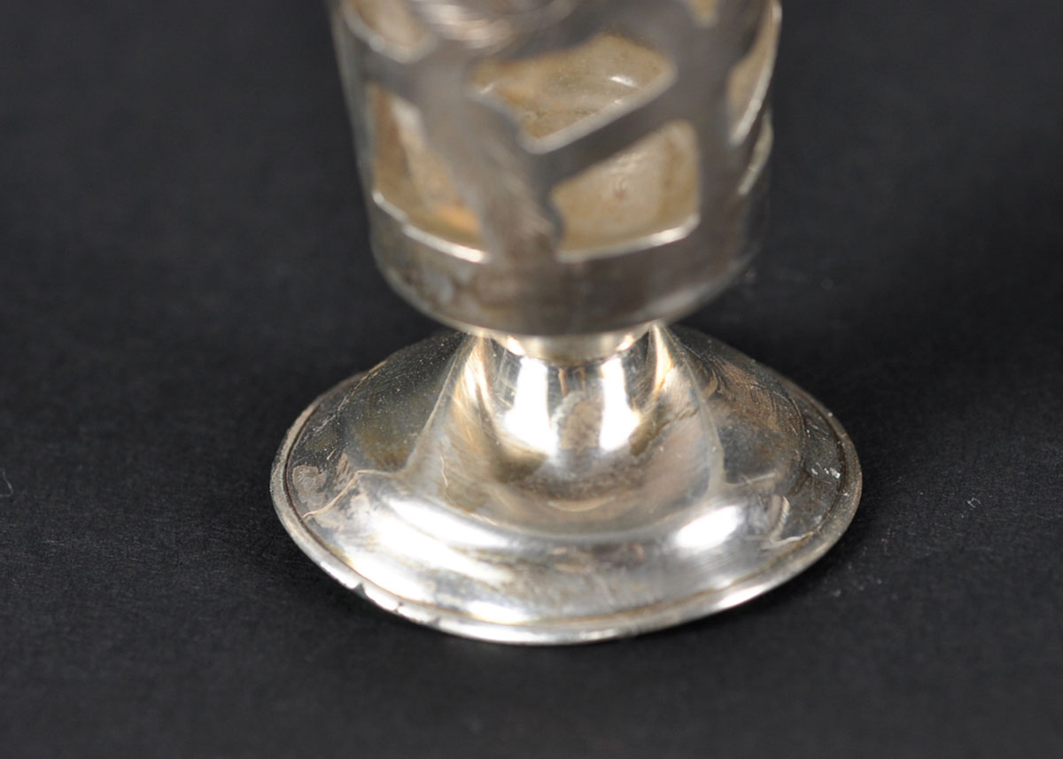 Sterling and Glass Shakers and Toothpick Holders