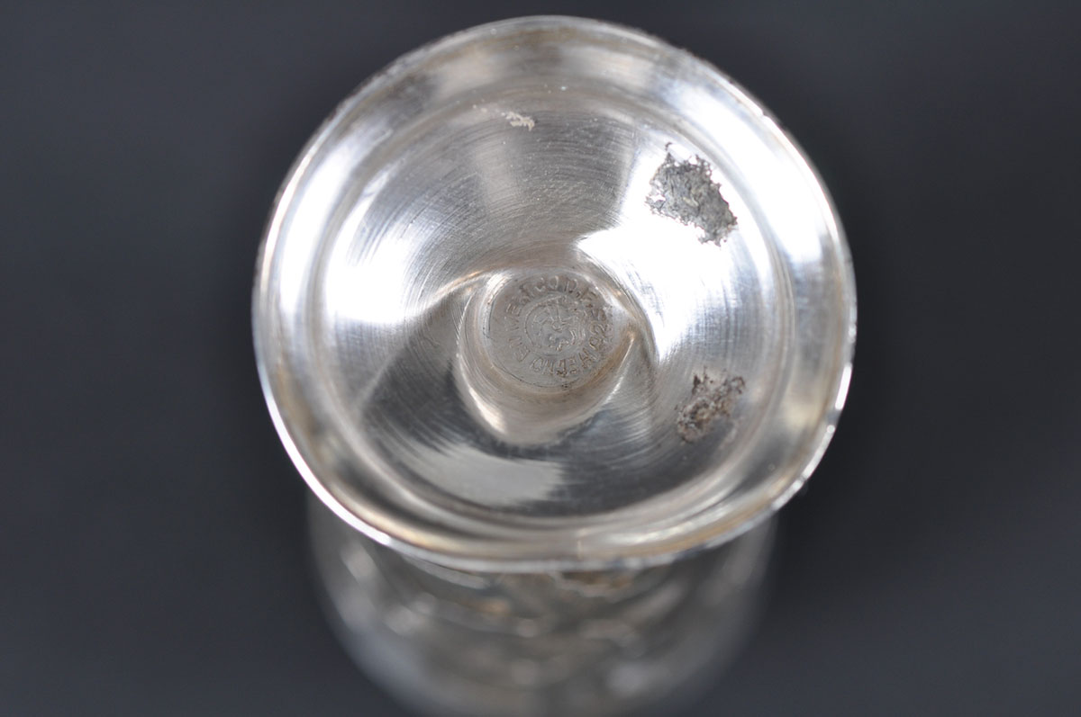 Sterling and Glass Shakers and Toothpick Holders