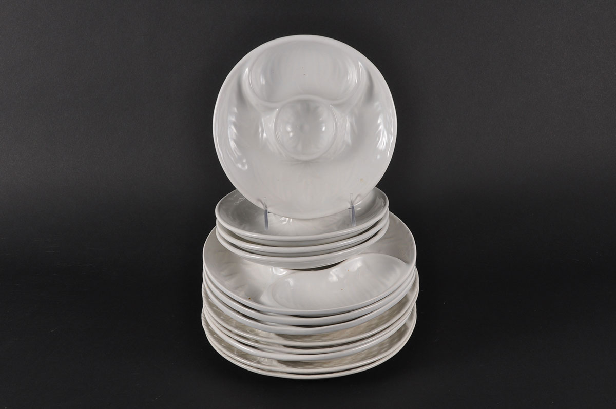 Collection of Serving Items and Decor