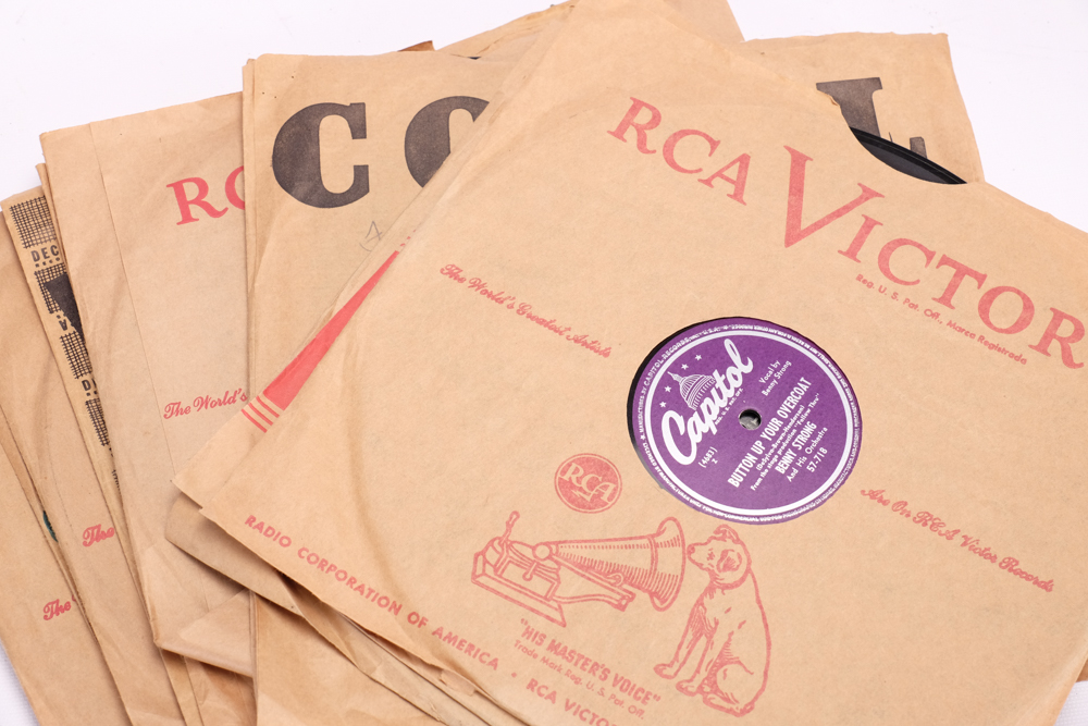 Collection of Vintage 78 RPM Records