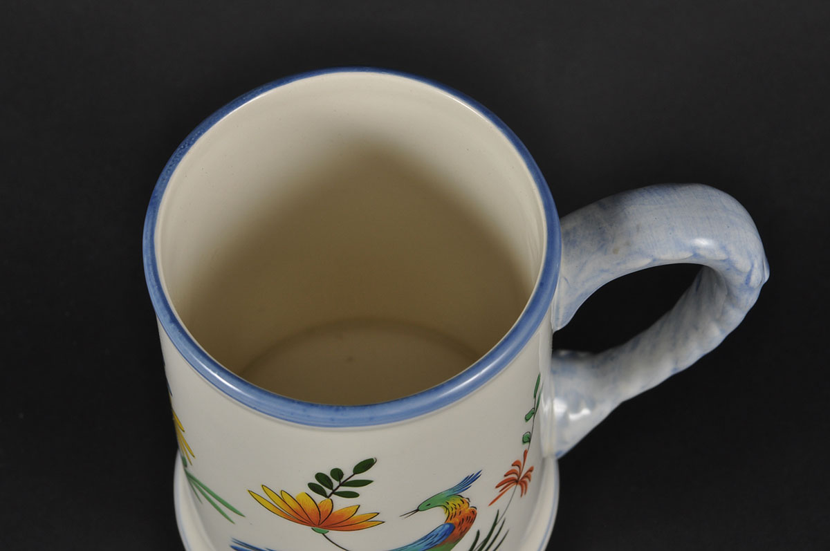 Gien France Inalterable Mugs "Oiseaux de Paradis" Pattern