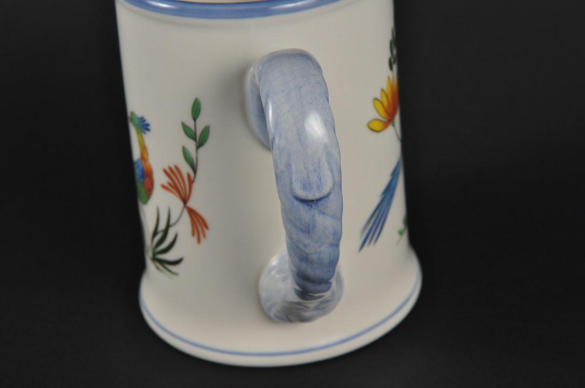 Gien France Inalterable Mugs "Oiseaux de Paradis" Pattern