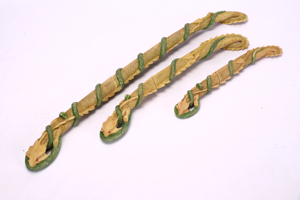 Trio of Decorative Fantasy Serpent Swords