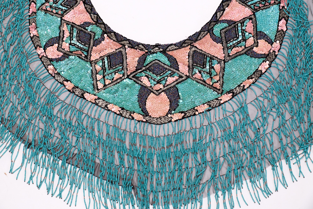 Vintage Sharmark Beaded Shawl