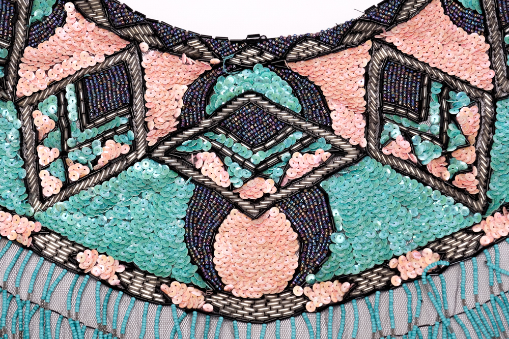 Vintage Sharmark Beaded Shawl