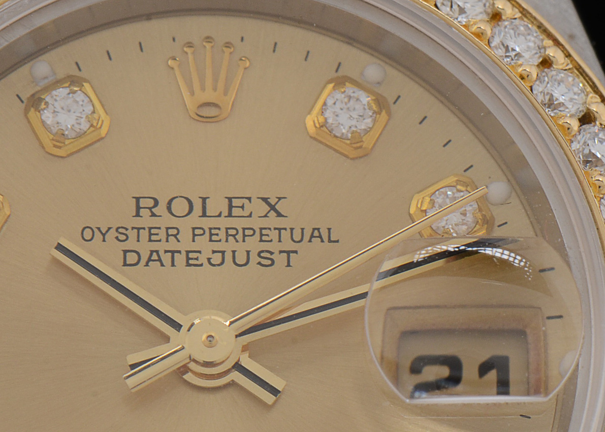 Rolex Perpetual Datejust 18K Gold YG.SS Diamond Bezel and Dial