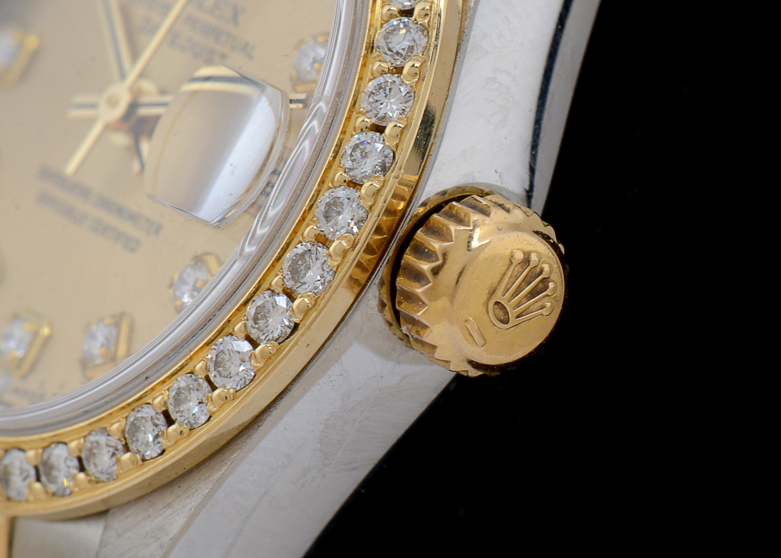 Rolex Perpetual Datejust 18K Gold YG.SS Diamond Bezel and Dial