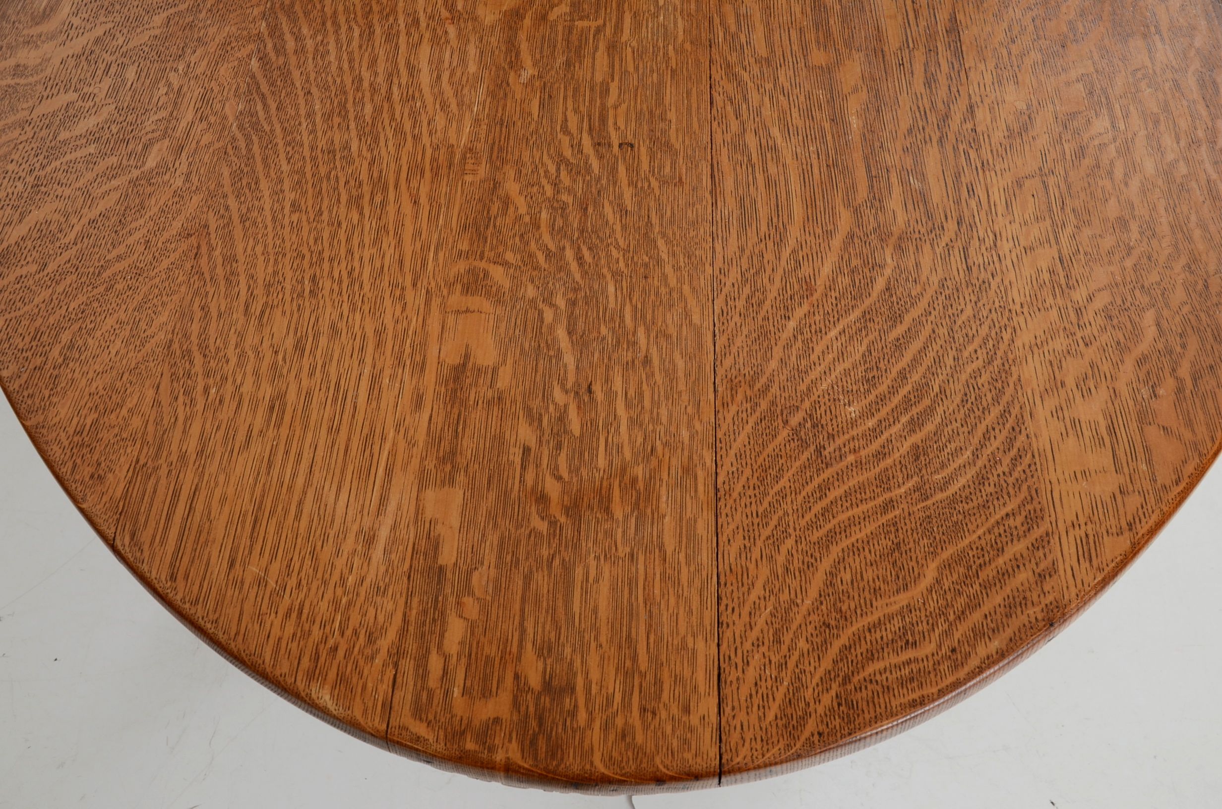 Large Oval Quarter-Sawn Oak Library Table