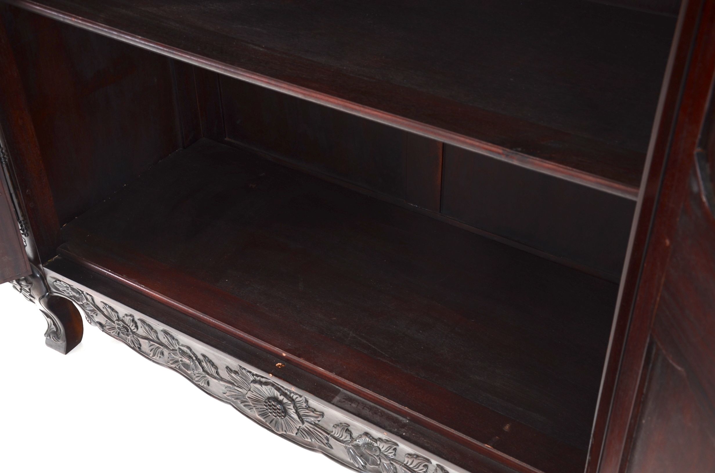 Georgian Style Carved Mahogany Armoire