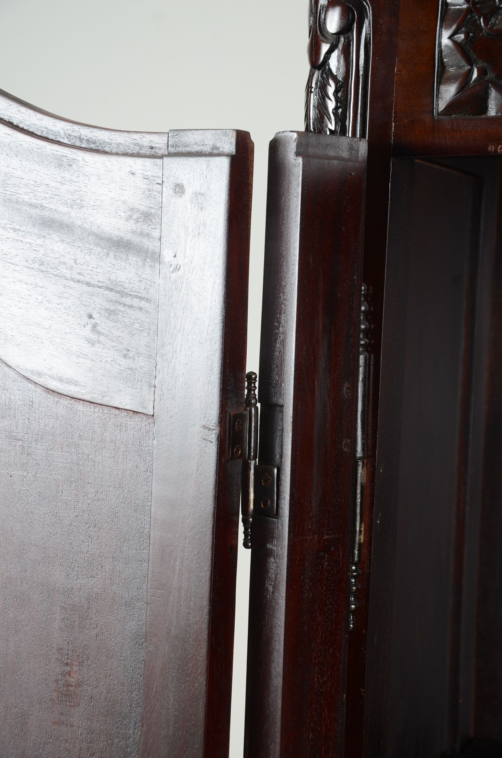 Georgian Style Carved Mahogany Armoire