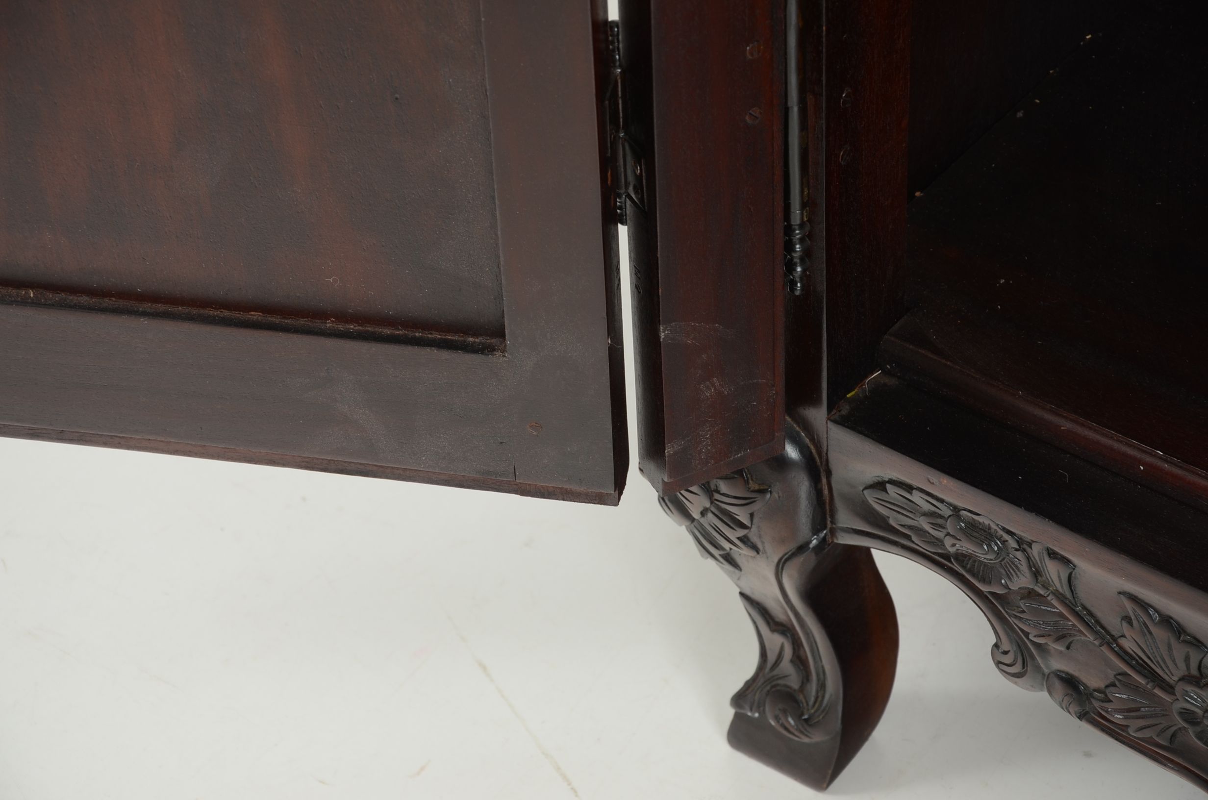 Georgian Style Carved Mahogany Armoire