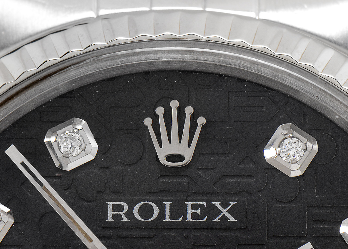 Men's Rolex Perpetual Datejust White Gold and Steel Diamond Dial