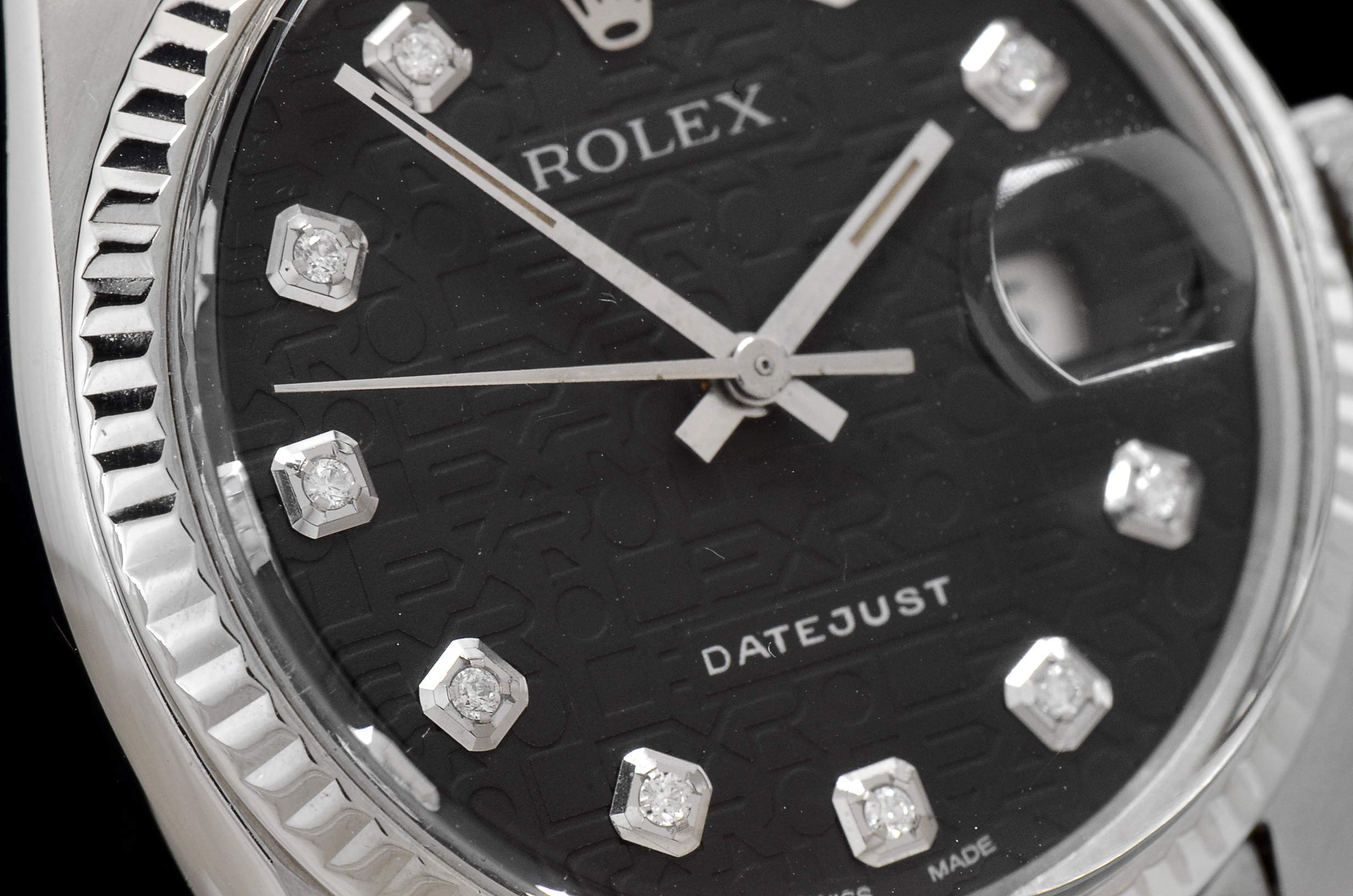 Men's Rolex Perpetual Datejust White Gold and Steel Diamond Dial