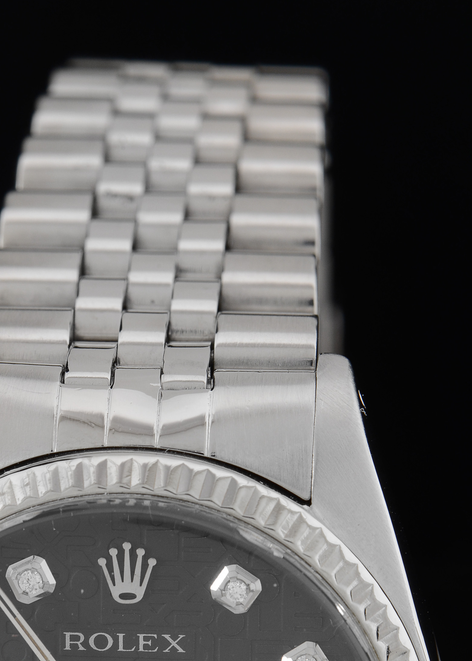 Men's Rolex Perpetual Datejust White Gold and Steel Diamond Dial