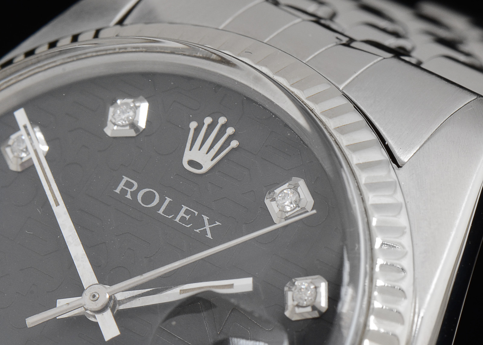 Men's Rolex Perpetual Datejust White Gold and Steel Diamond Dial