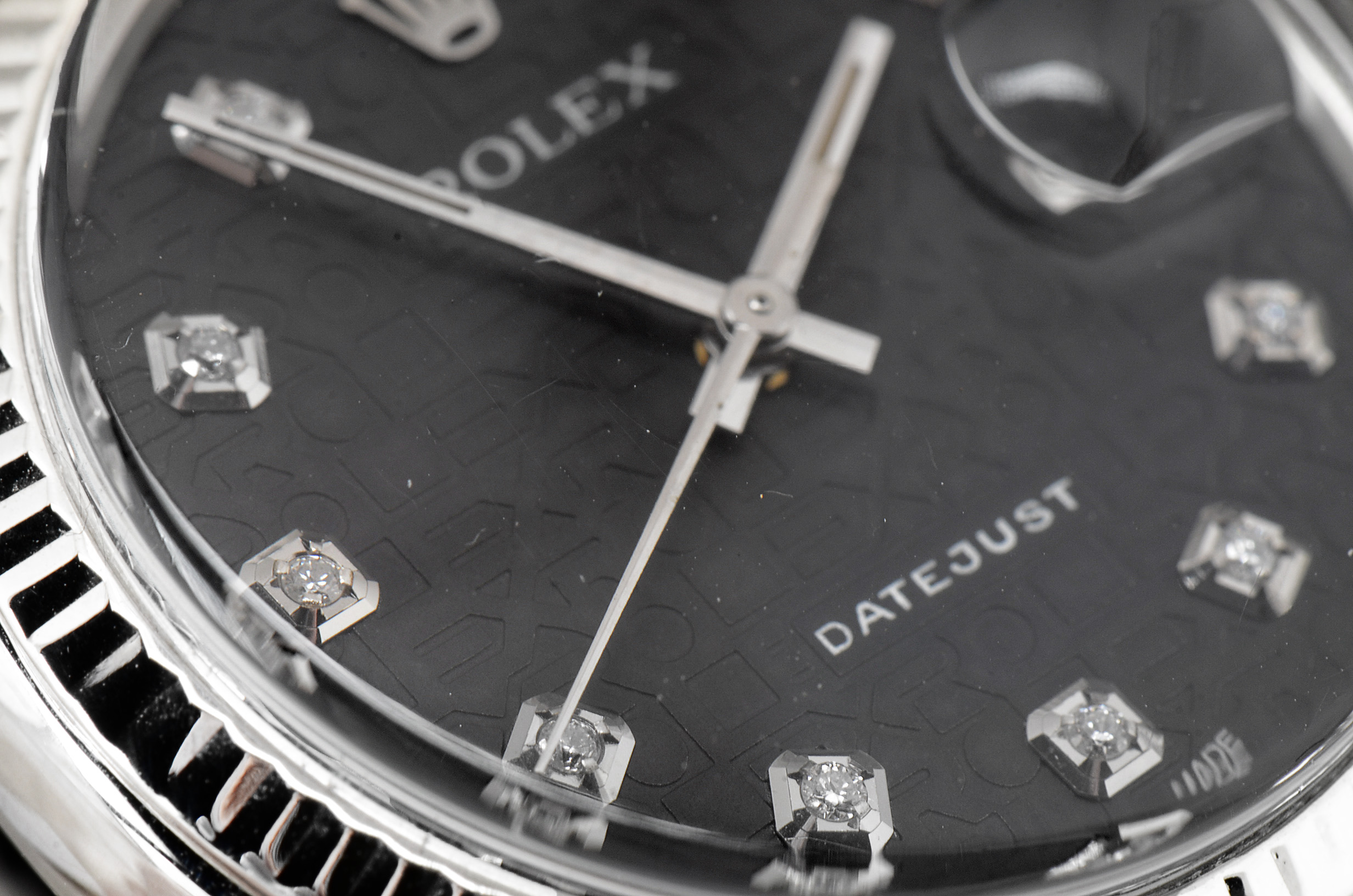 Men's Rolex Perpetual Datejust White Gold and Steel Diamond Dial