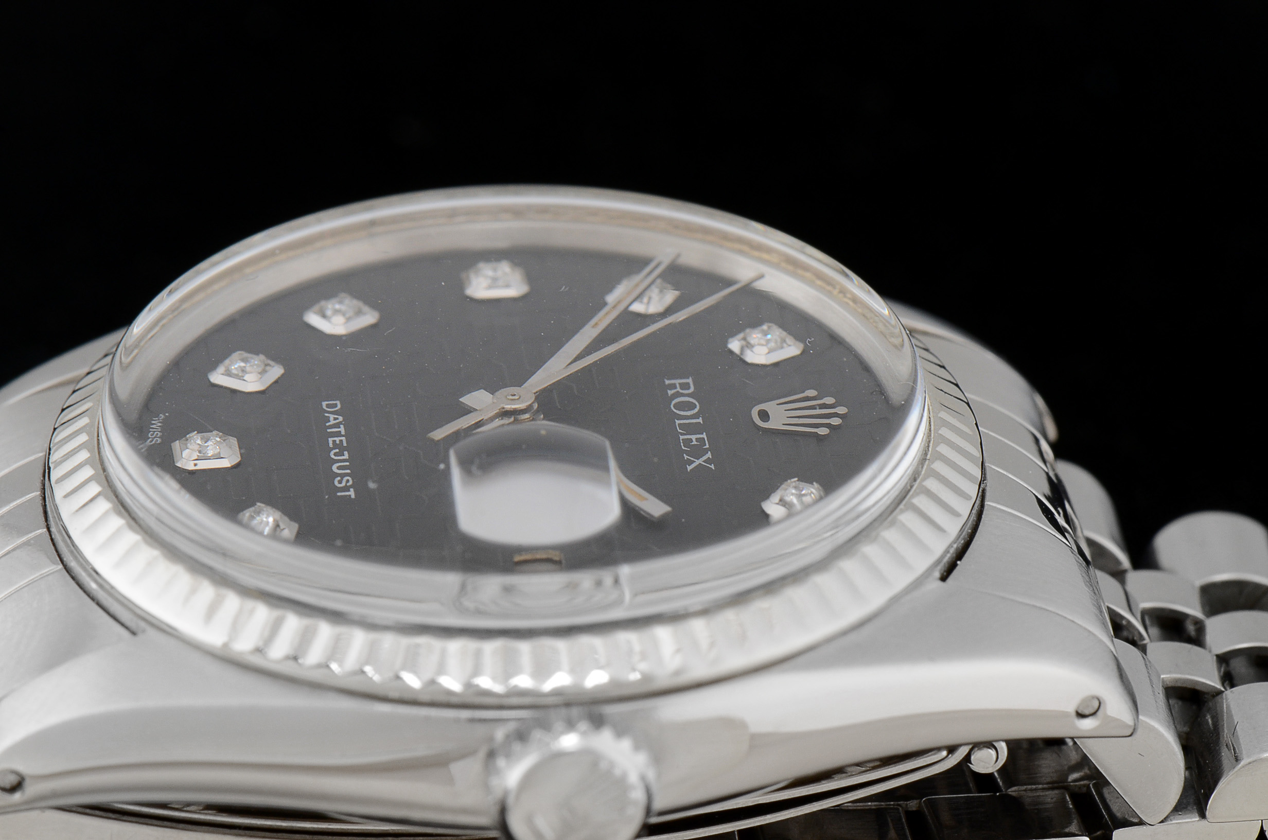 Men's Rolex Perpetual Datejust White Gold and Steel Diamond Dial