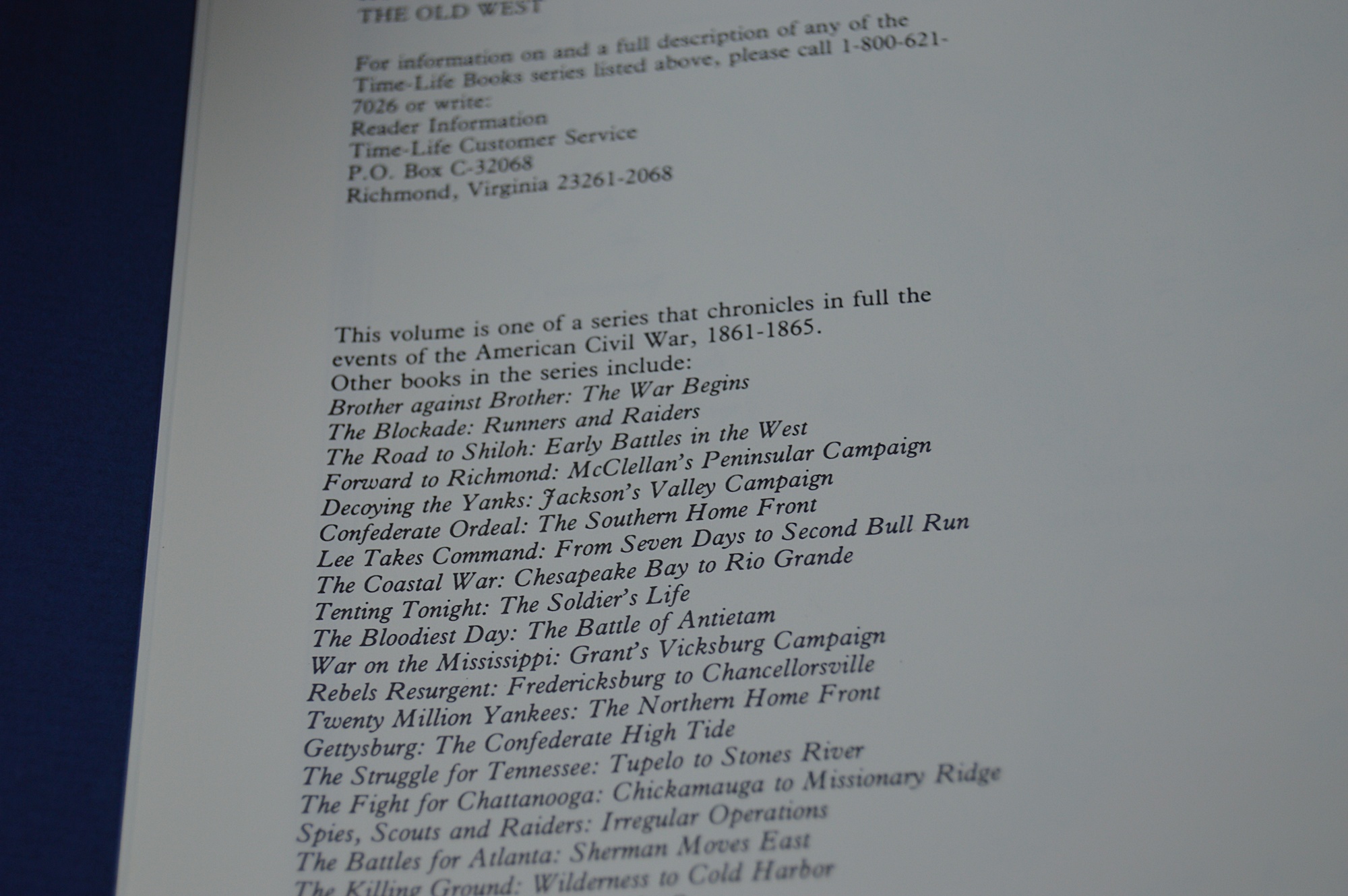 Time-Life Civil War Series. 7 Volumes