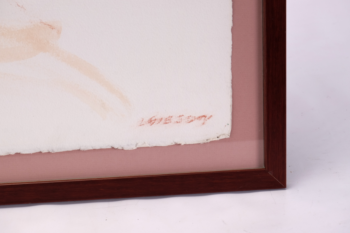 Oil Pastel and Watercolor Portrait of Man