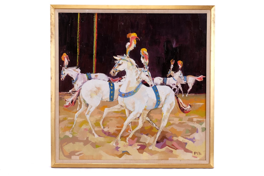 Marsha Gayle Original Oil on Canvas "Circus Prance"