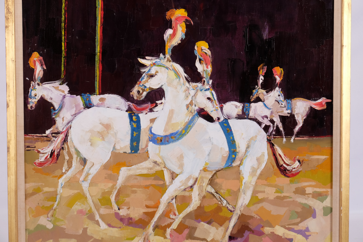 Marsha Gayle Original Oil on Canvas "Circus Prance"