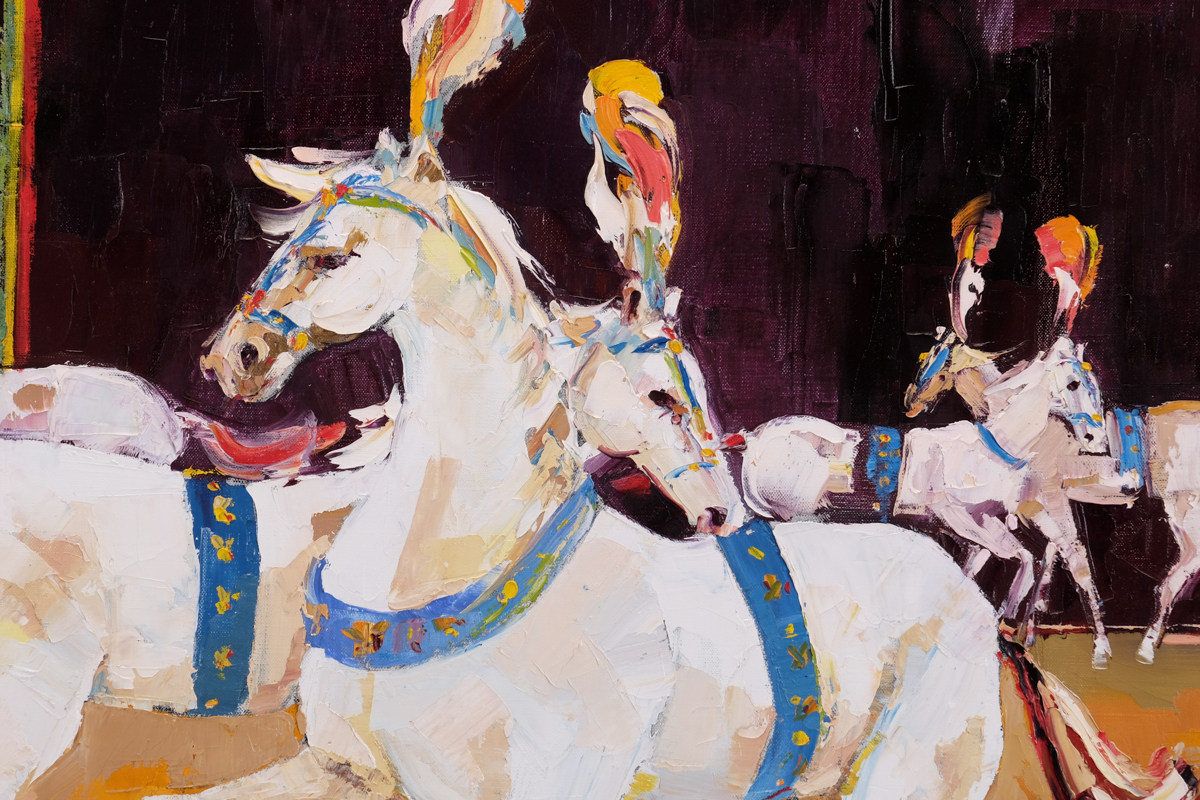 Marsha Gayle Original Oil on Canvas "Circus Prance"