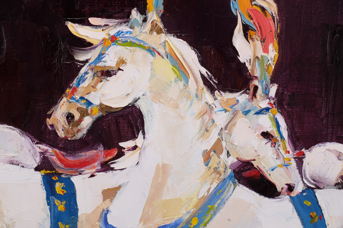 Marsha Gayle Original Oil on Canvas "Circus Prance"