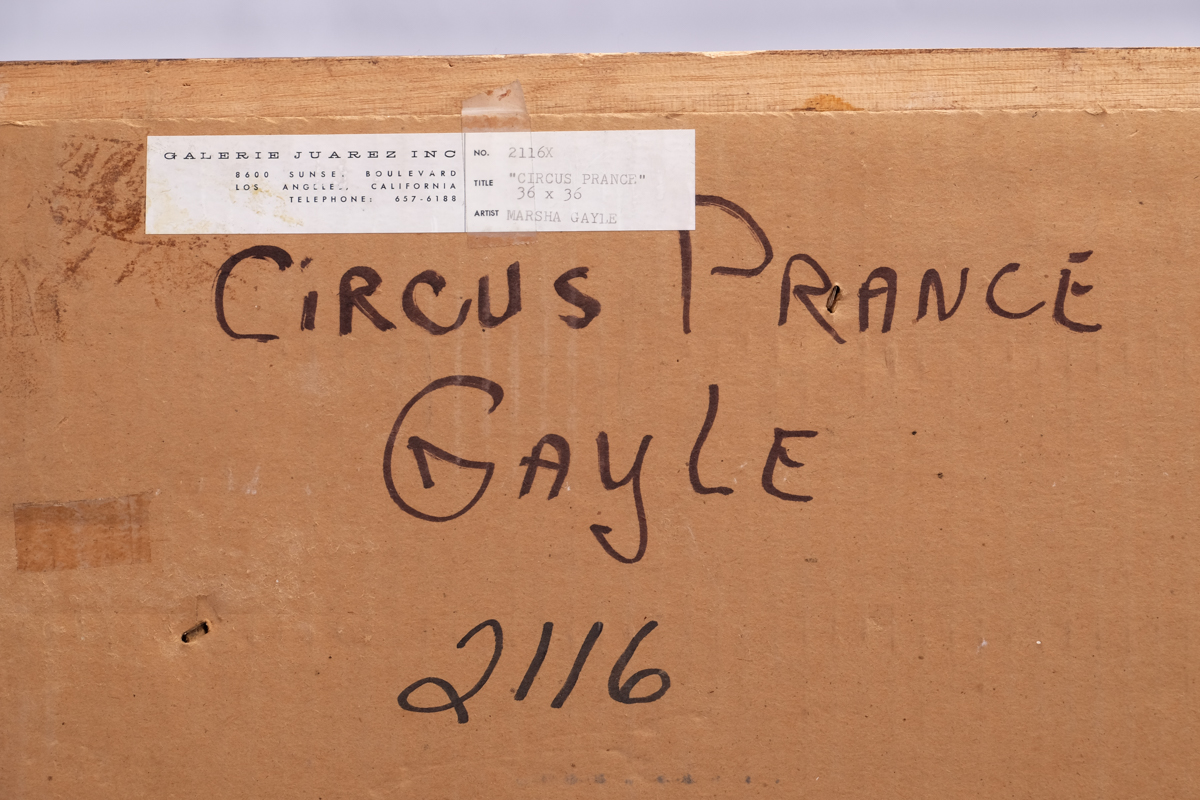 Marsha Gayle Original Oil on Canvas "Circus Prance"