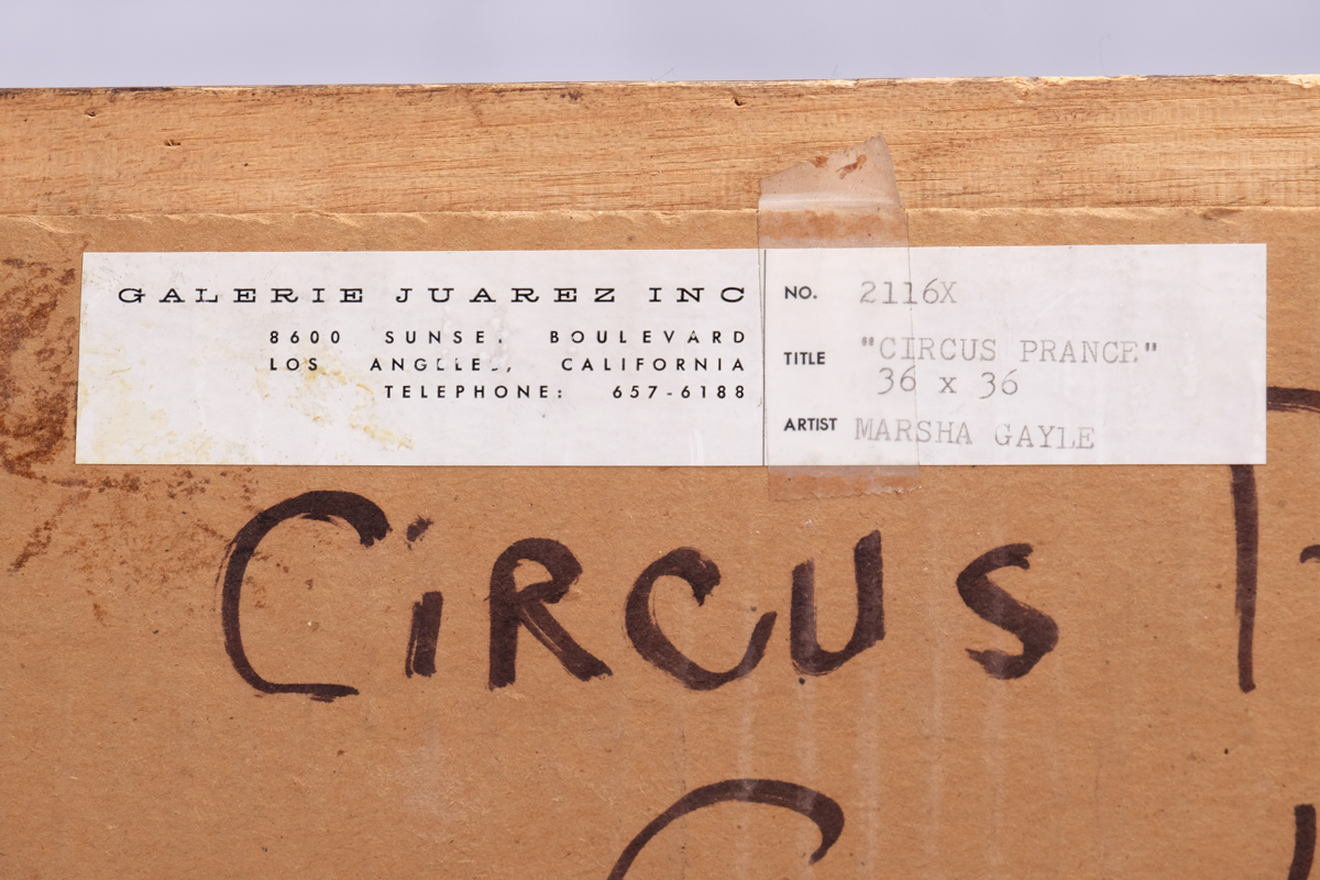 Marsha Gayle Original Oil on Canvas "Circus Prance"