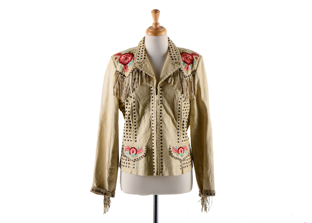 Women's Double D Ranch Wear Western Dress Leather Jacket