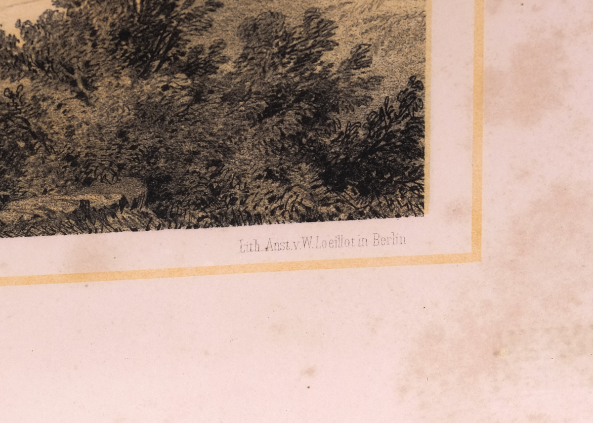 Antique Edward Beyer 3-Color Lithograph of Yellow Sulphur Springs