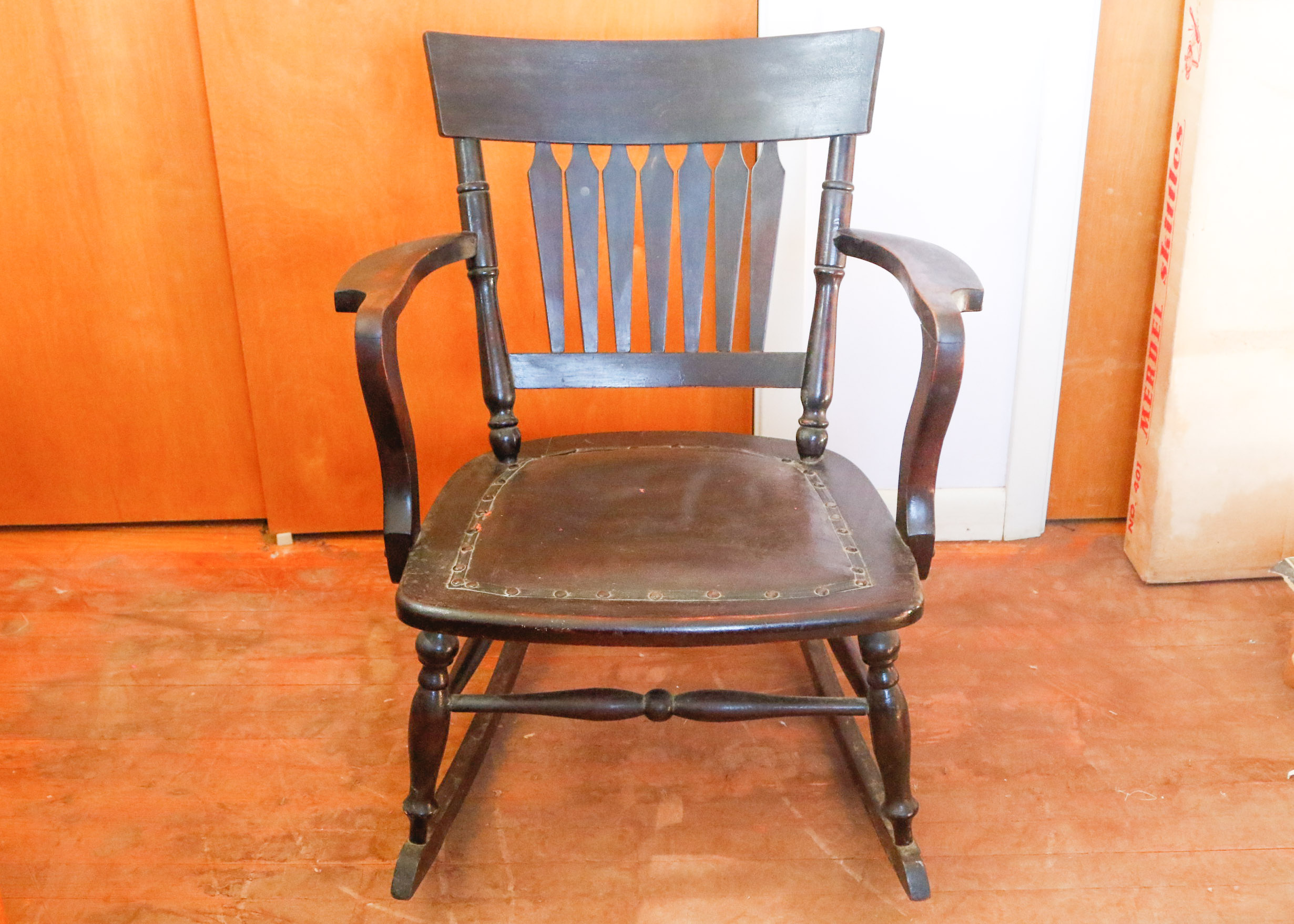 Antique Walnut Rocking Armchair