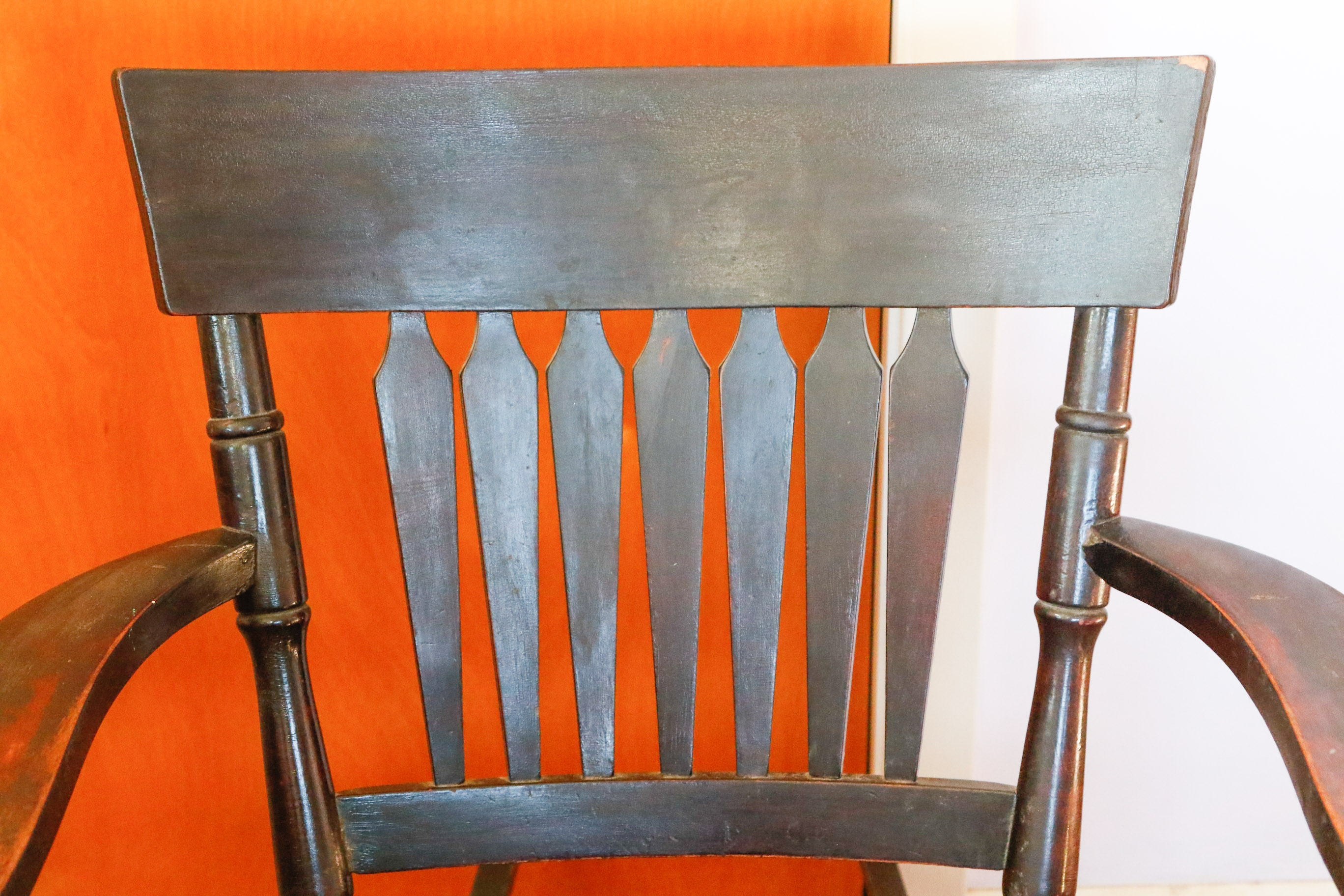 Antique Walnut Rocking Armchair