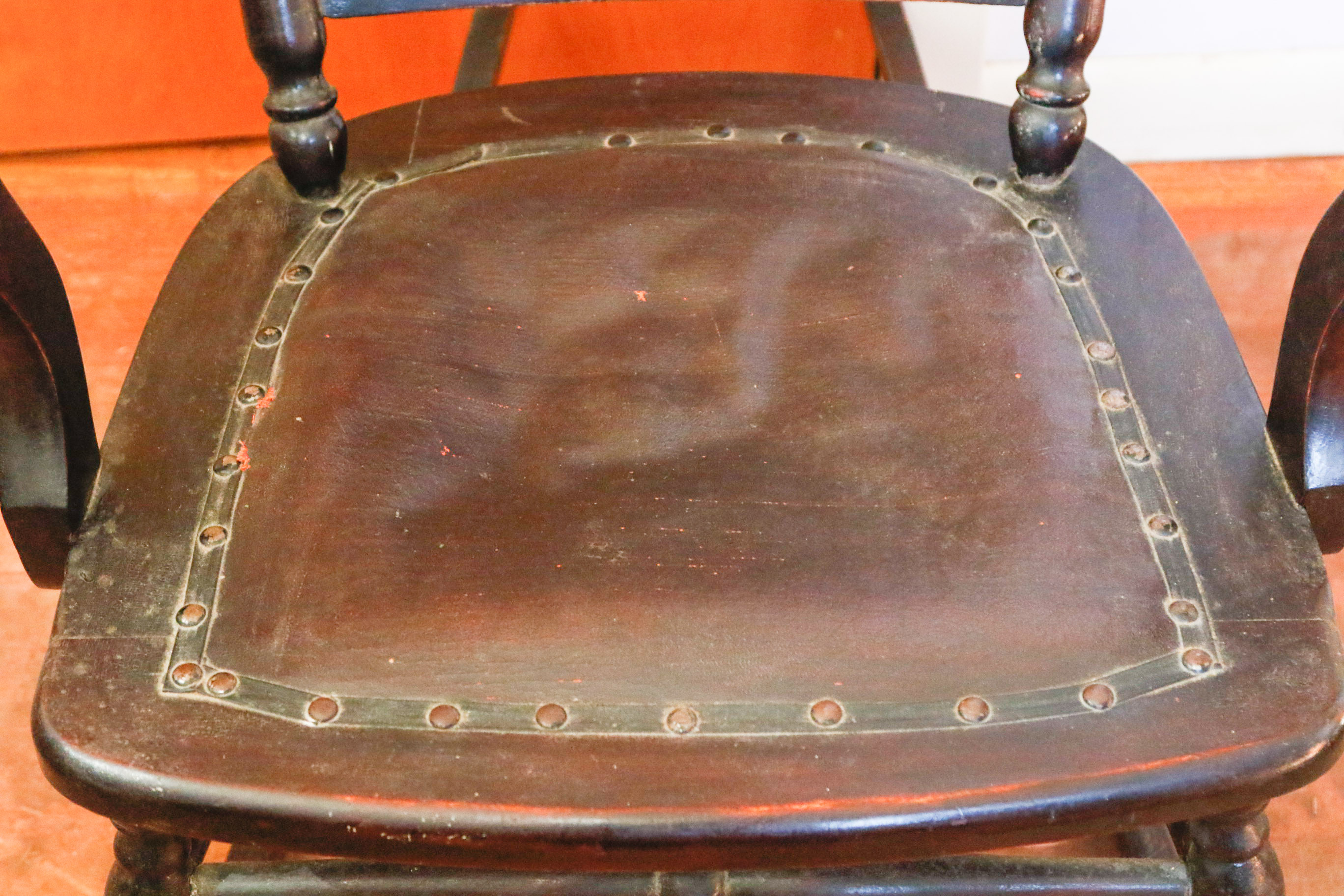 Antique Walnut Rocking Armchair