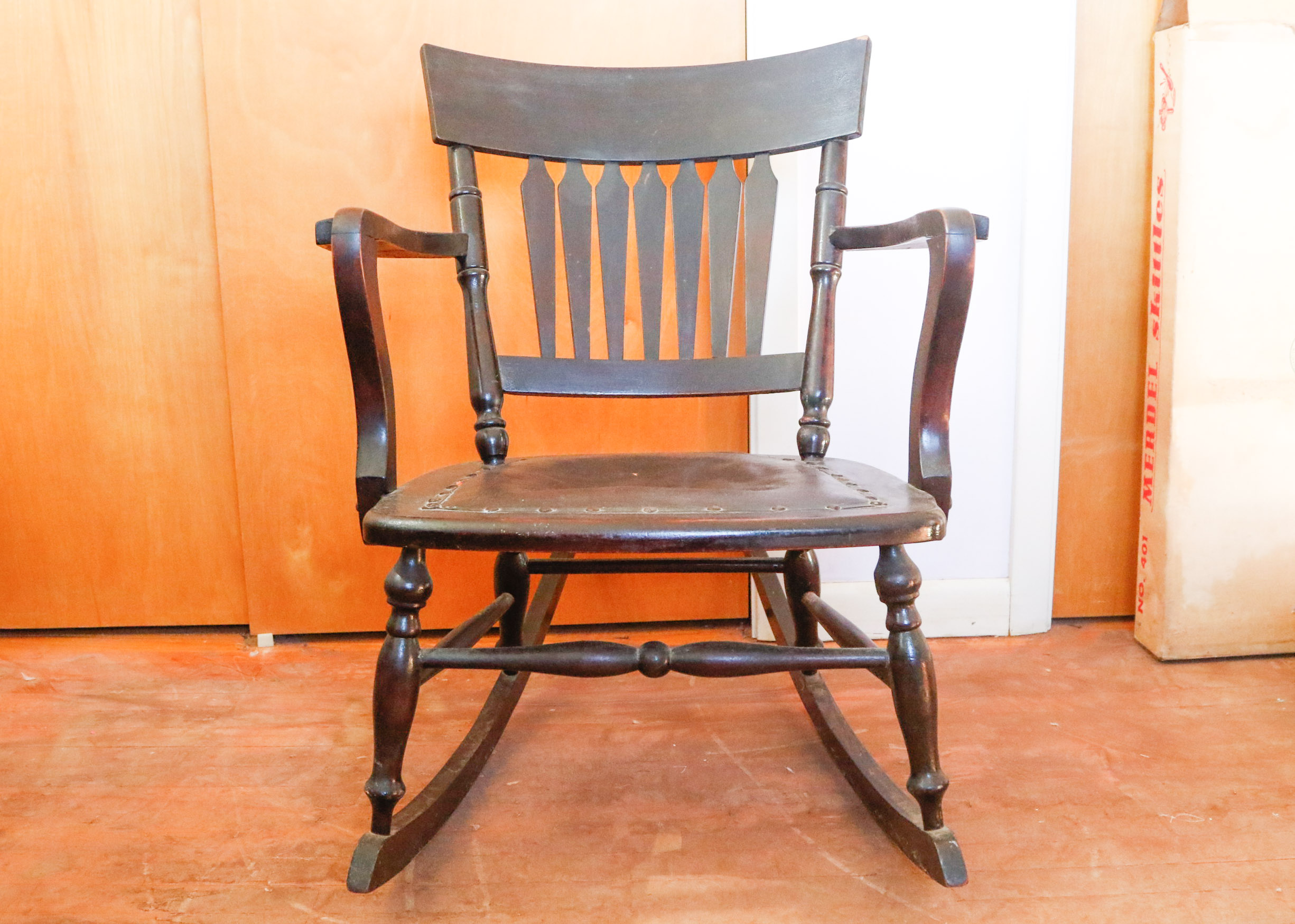 Antique Walnut Rocking Armchair