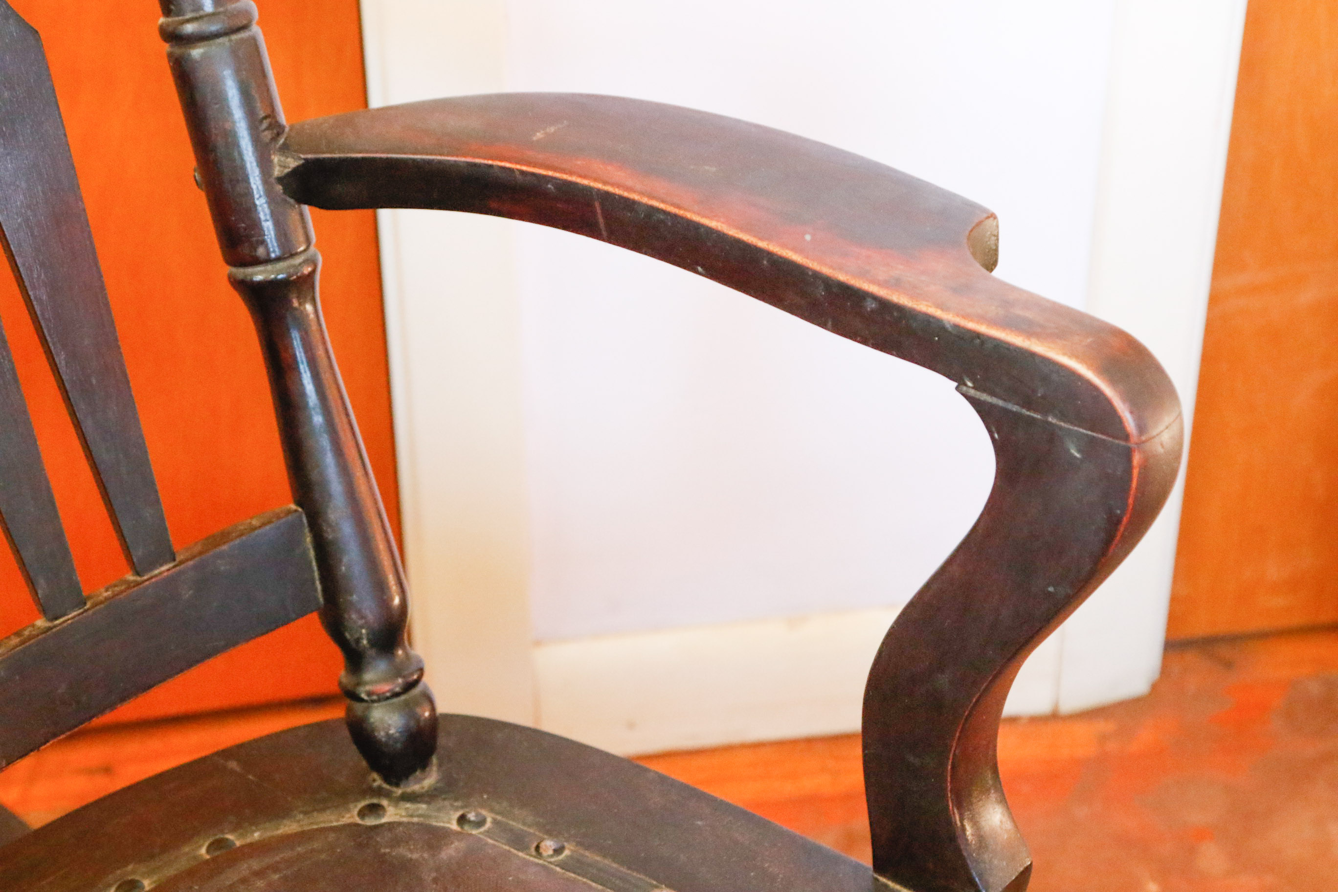 Antique Walnut Rocking Armchair