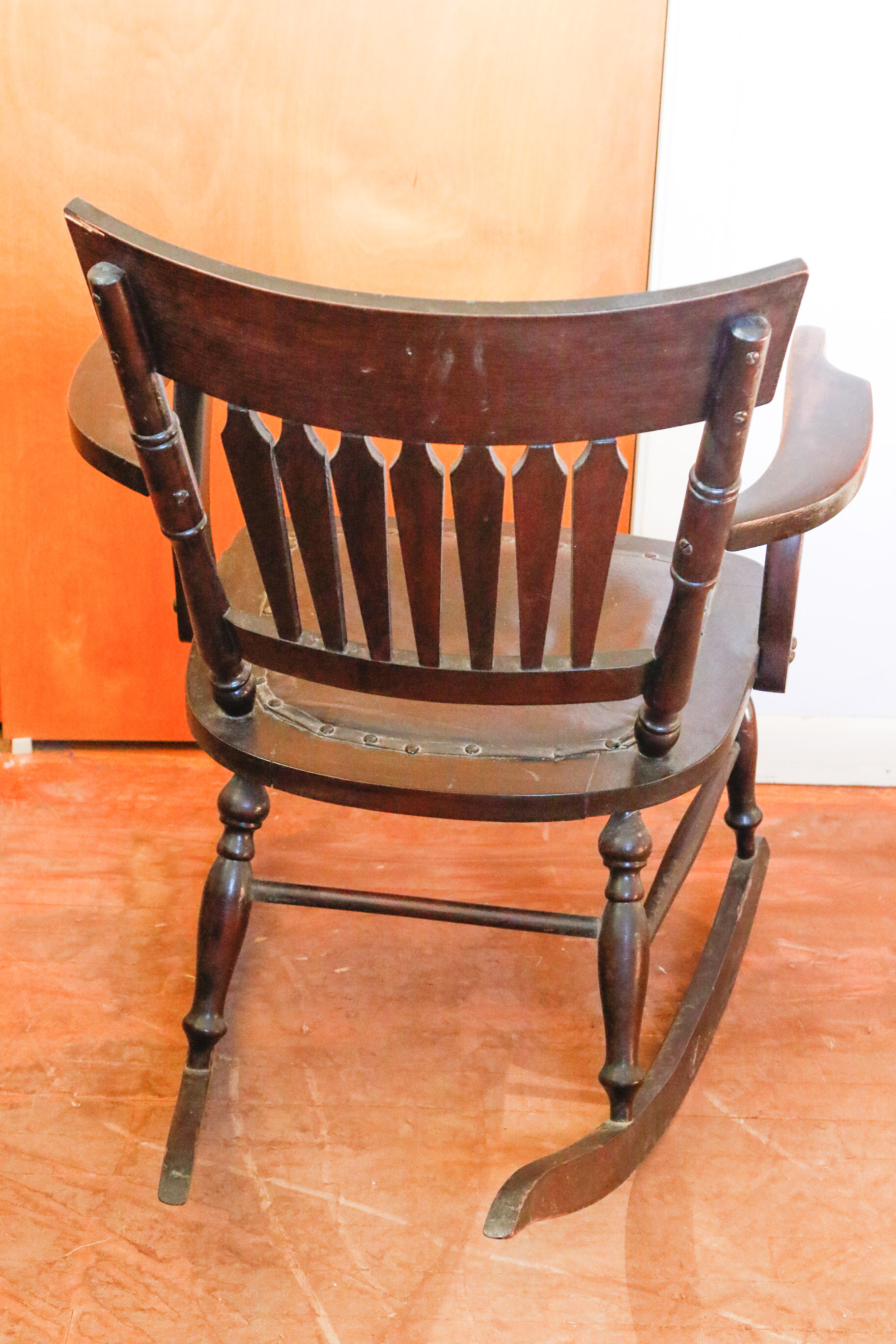 Antique Walnut Rocking Armchair