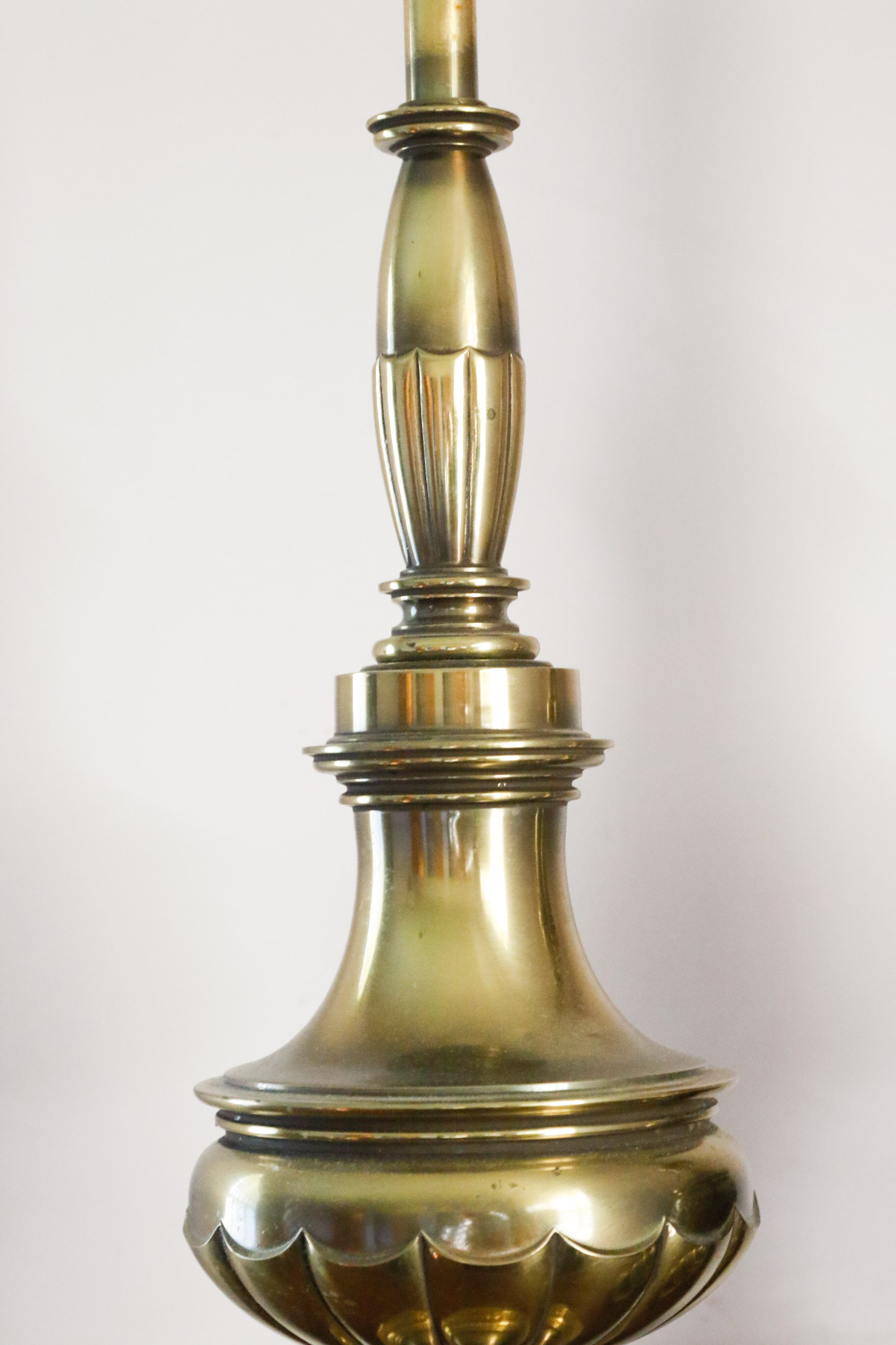 Pair of Stiffel Torchiere Brass Lamps
