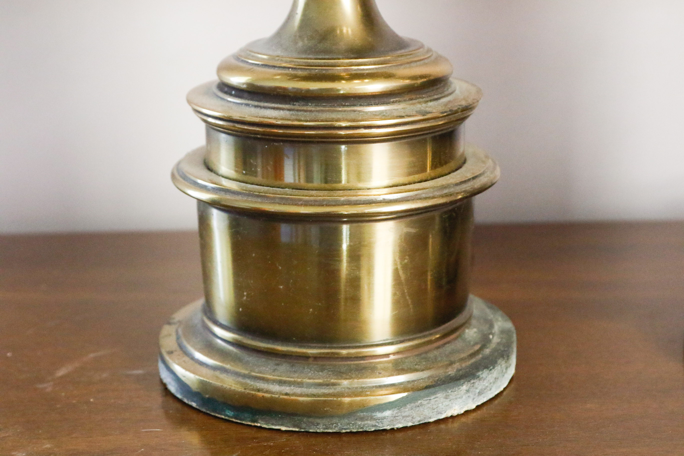 Pair of Stiffel Torchiere Brass Lamps