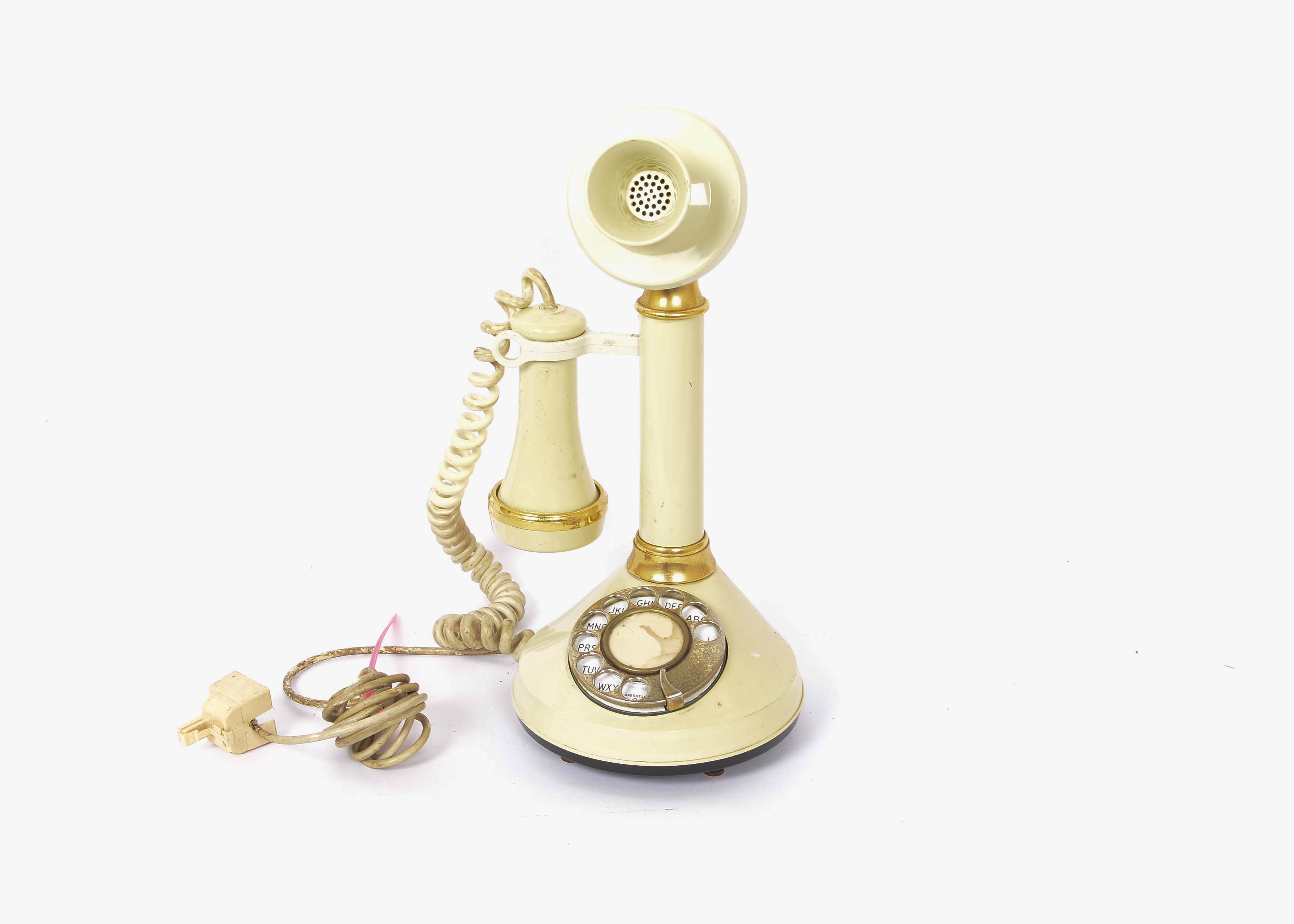 Vintage Candlestick Rotary Dial Phone Manufactured by Deco-Tel
