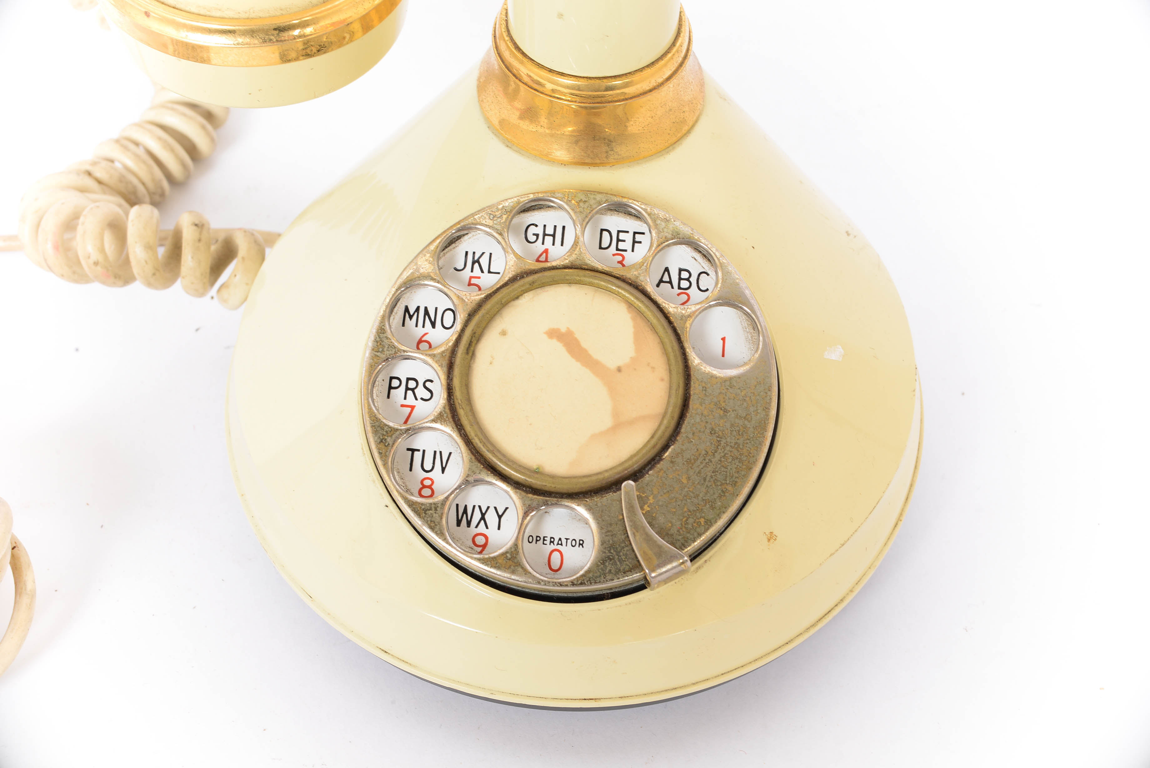 Vintage Candlestick Rotary Dial Phone Manufactured by Deco-Tel