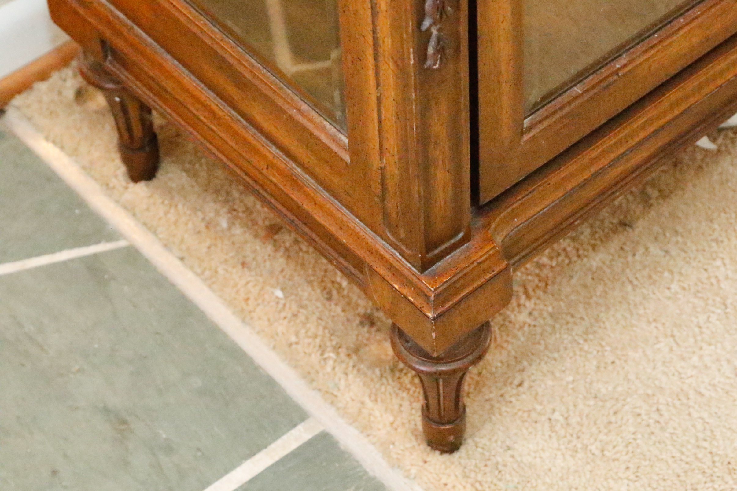 Glass and Wood Vitrine Display Case