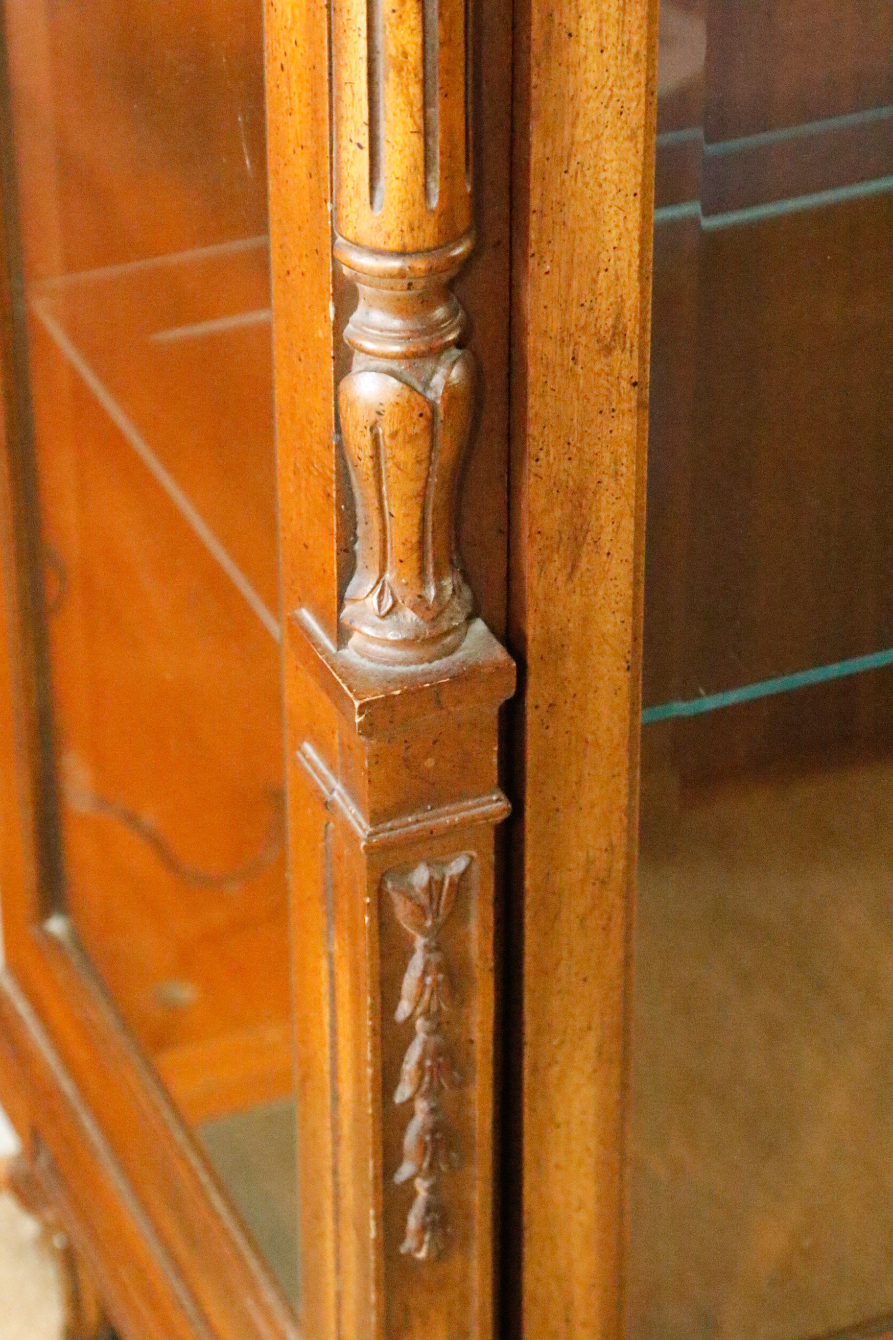 Glass and Wood Vitrine Display Case