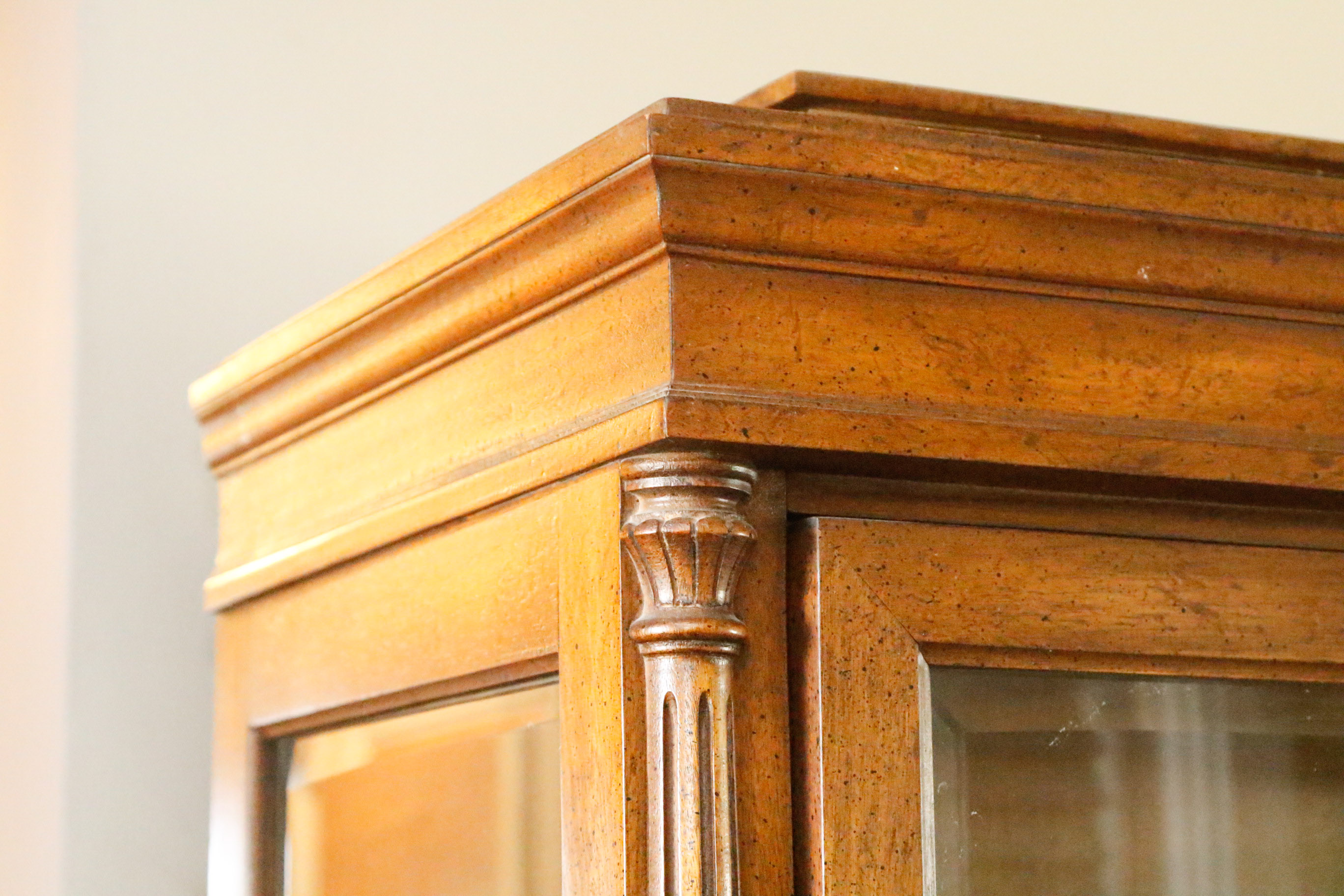 Glass and Wood Vitrine Display Case