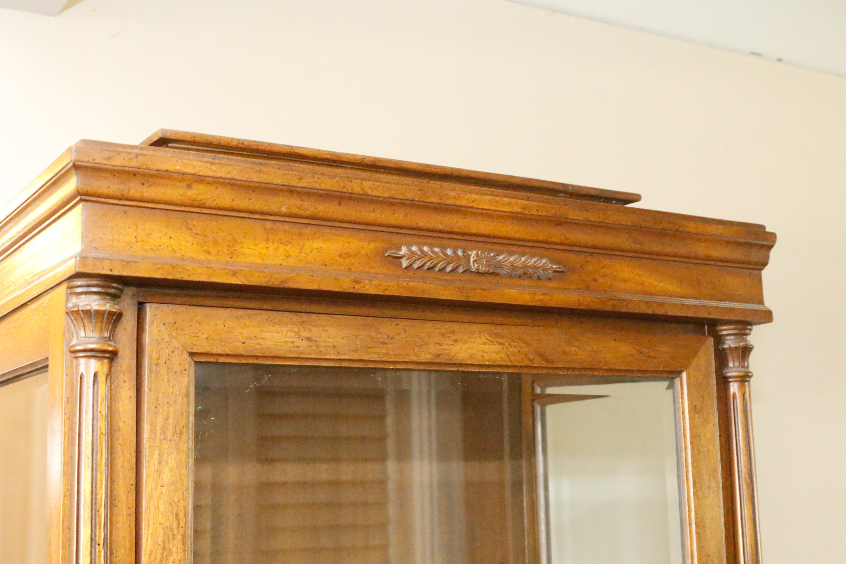 Glass and Wood Vitrine Display Case