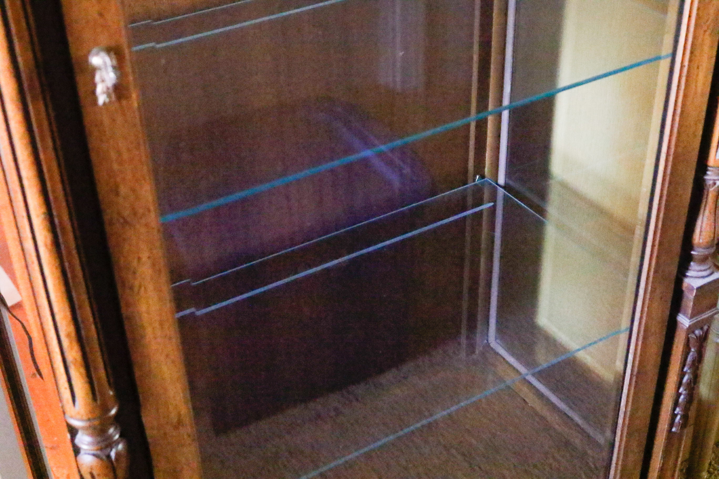 Glass and Wood Vitrine Display Case