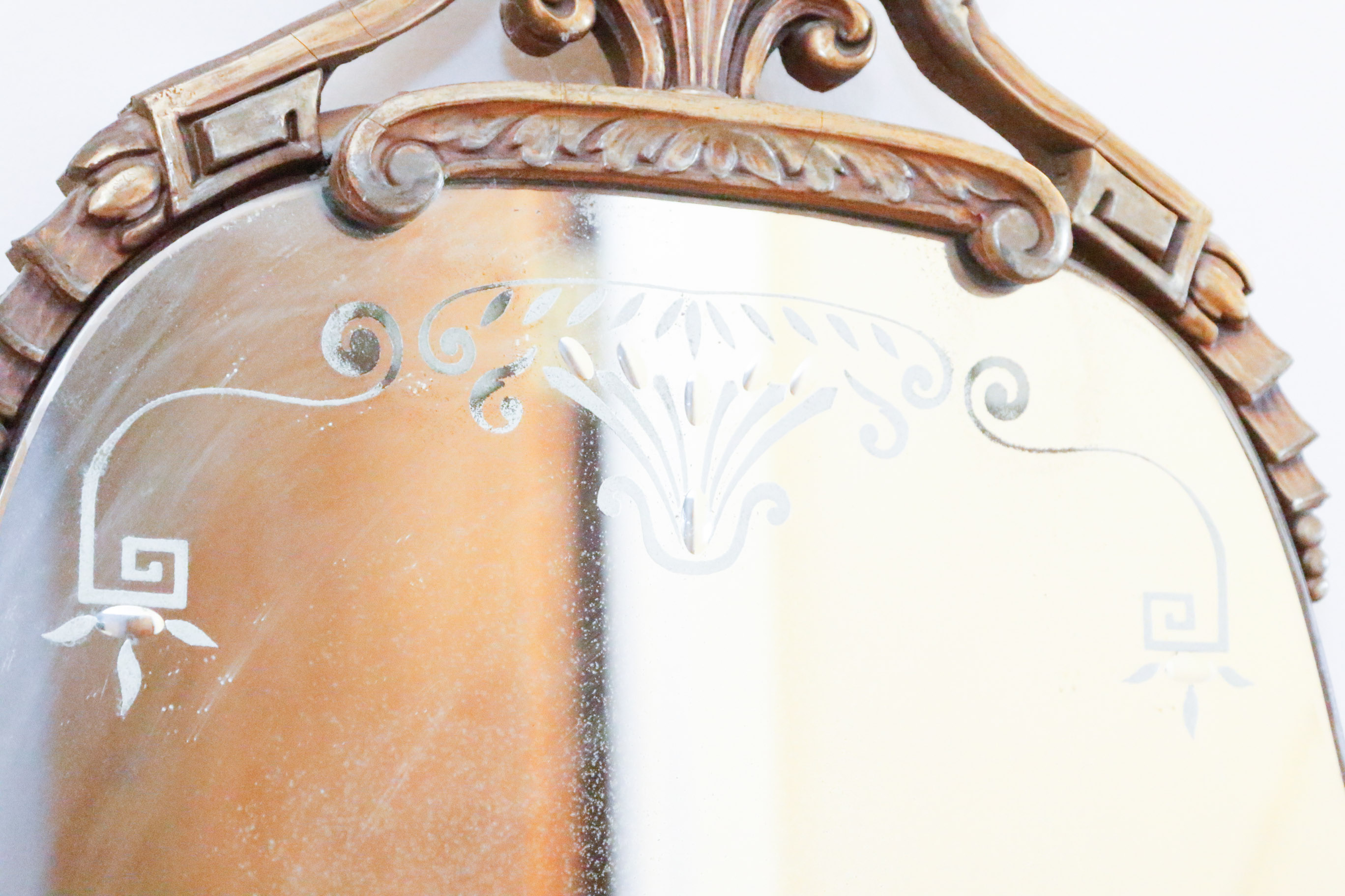 Carved Wood Framed Wall Mirror