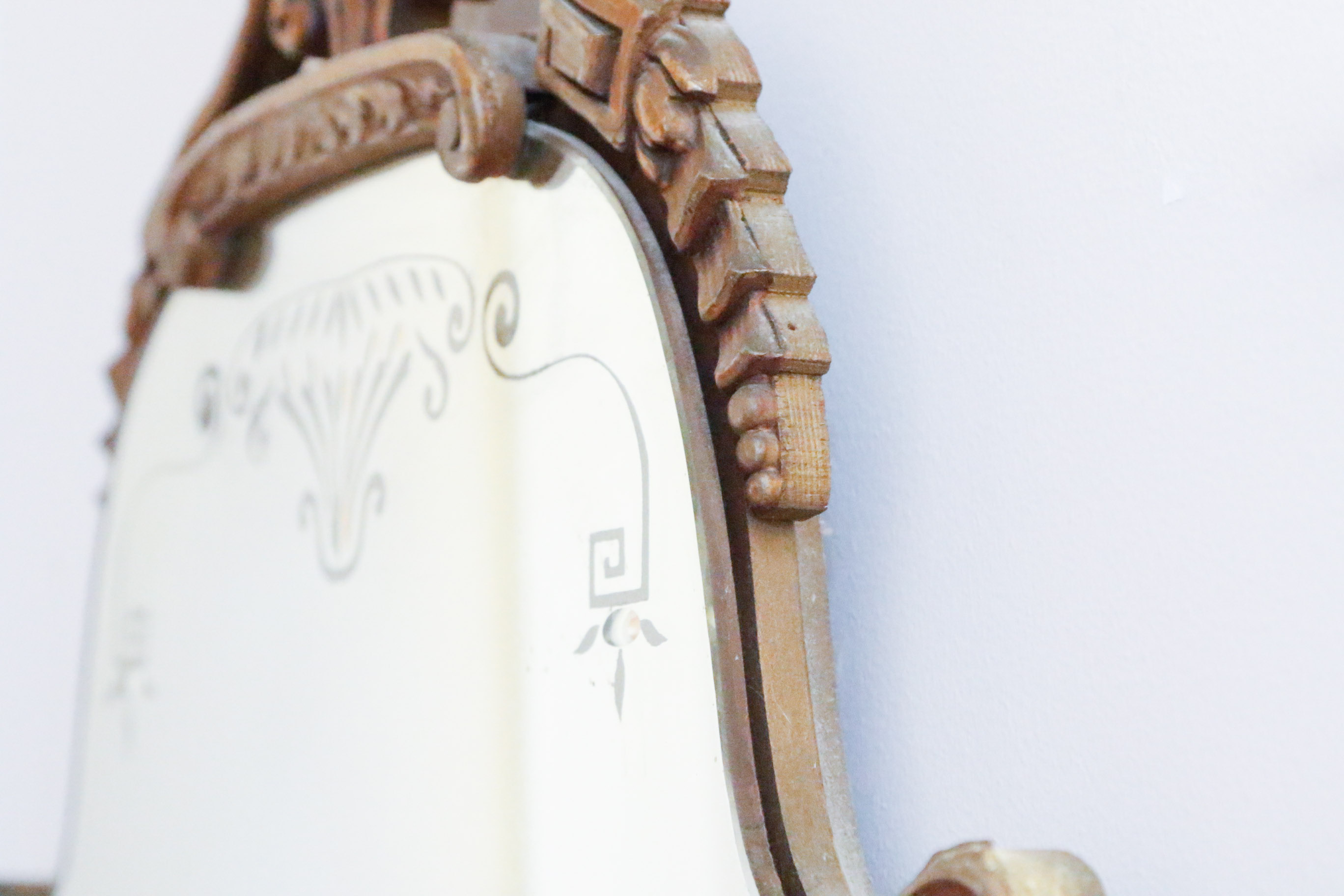 Carved Wood Framed Wall Mirror
