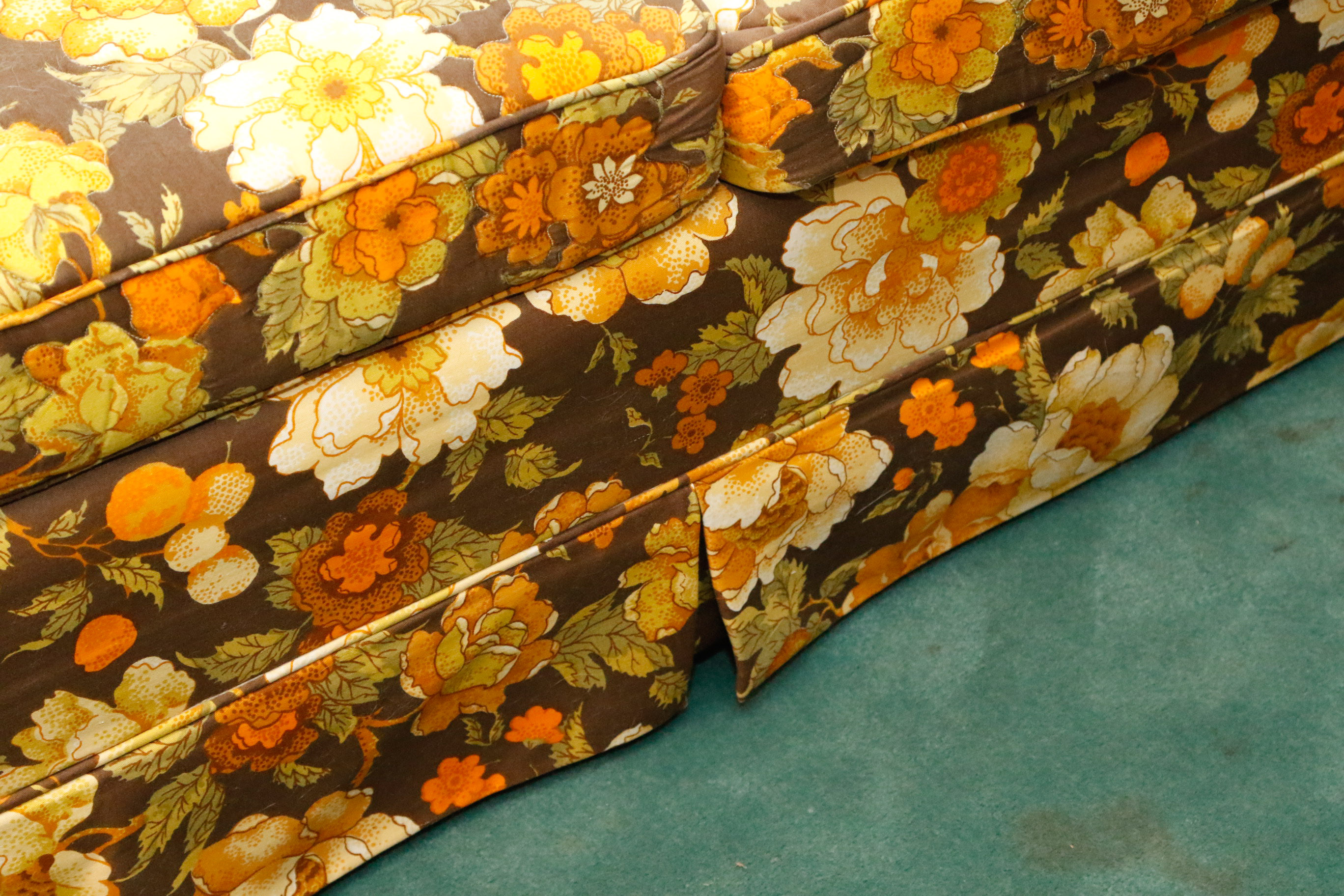 Vintage Franklin Furniture Co. Floral Upholstered Sofa