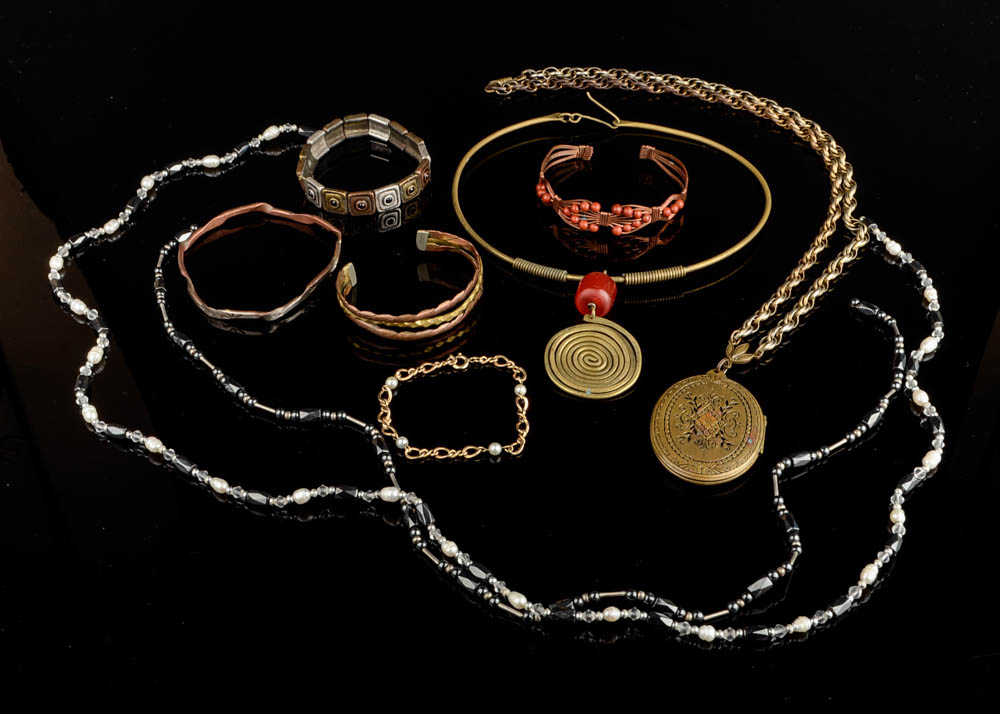 Copper and Brass Toned Jewelry